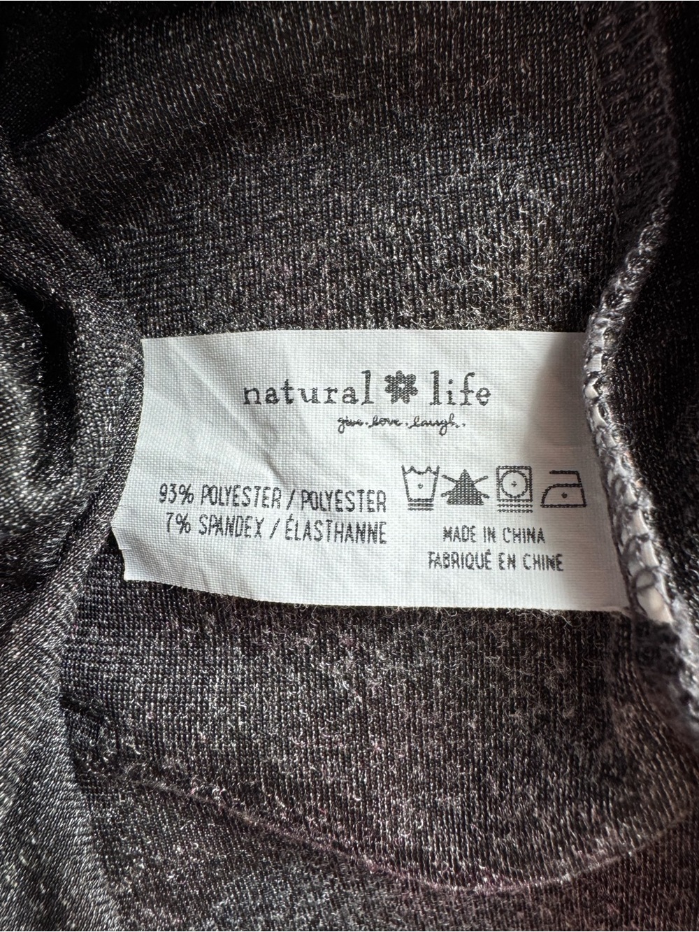 Natural Life Velvet Stretchy Floral Long Sleeve Top Fitted Square Neck XS - Picture 7 of 7